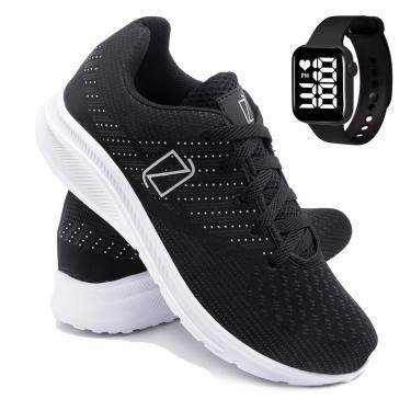 Imagem de Tênis Masculino Esporte Treino Academia Corrida Super Leve Confortável e Relógio-Masculino
