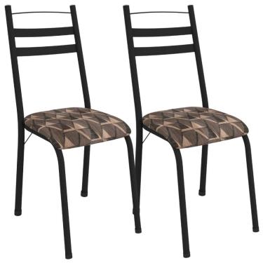 Imagem de Kit 2 Cadeiras Tubular Europa 161 Preto ARTEF