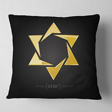 Imagem de Sala de estar, sofá, almofada de alta qualidade + capa de almofada impressa em ambos os lados 66 cm x 66 cm da Designart