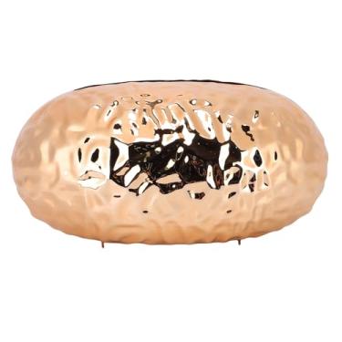 Imagem de Zerodis Suporte de Caixa de Tecido Oval de Luxo, Capa de Tecido de Plástico Com Base Antiderrapante Adequado para Banheiro, Quarto, Sala de Estar, Escritório, Mesa, Bancada, Penteadeira (GOLD)