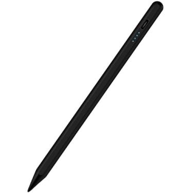 Imagem de Caneta Stylus capacitiva universal para Samsung Galaxy Tab A7/A8/A9/A9 Plus - ferramenta de escrita/desenho compatível com Android/iOS, sensibilidade à pressão, pontas substituíveis (preto)