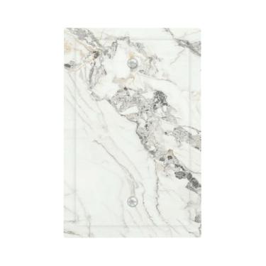 Imagem de Placa de cobertura de interruptor de luz moderna padrão de placa de pedra de mármore 1 gangue sem dispositivo placa de parede em branco capa de tomada elétrica capas decorativas para decoração de