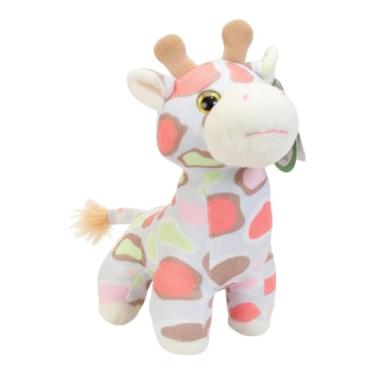 Imagem de Girafa De Pelúcia Pequena Manchas Coloridas 18cms (Rosa)