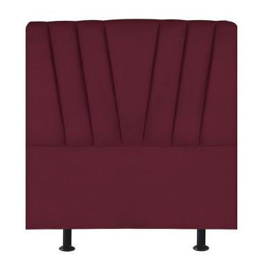 Imagem de Cabeceira Solteiro Cama Box Estofada 100 Cm Emma Suede Bordô