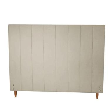 Imagem de Cabeceira Vitória Para Colchão 1,28m Viúva Solteirão Suede Bege - Aurora Line
