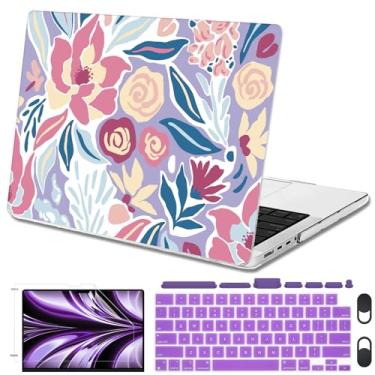 Imagem de Seanai Compatível com MacBook Pro 14 polegadas capa 2025 2024-2021 M5 M4 M3 M2 M1 A3434 A3112 A3185 A3401 A2918 A2992 A2779 A2442 Pro Max Chip, plástico Capa rígida e teclado Capa e película de tela