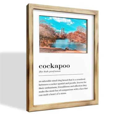 Imagem de WKYAER Porta-retrato Cockapoo, porta-retratos 20 x 25, porta-retratos de cacapoo fofos, presente exclusivo para dono de cockapoos, porta-retrato memorial de animais de estimação para decoração de casa