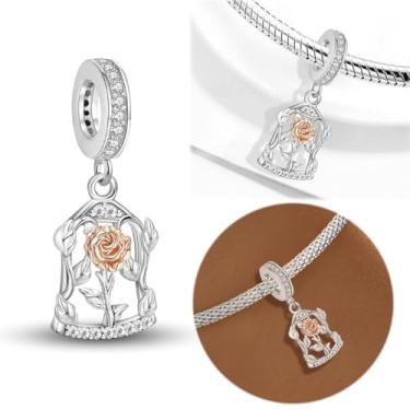 Imagem de 1 peça de berloque de prata elegante para mulheres, faça você mesmo e roupa diária combinando joias decoração presente para mamãe, 5.73*26.6mm", Prata, Sem Pedra Preciosa