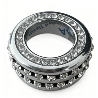 Imagem de NIUHURU Capa de puxador de espelho retrovisor de carro, acessório de decoração interior brilhante compatível com Toyota Corolla Cross Highlander Sienna (prata)