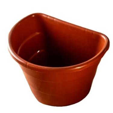 Imagem de Vasos de planta meia lua para parede jardim vertical 3,3 litros 15X15X22cm vaso jardim vertical resistente e durável(CERÂMICA,10)