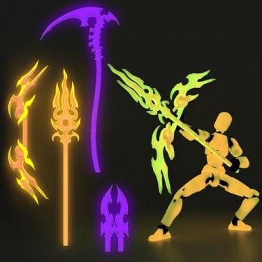 Imagem de Glowing Titan 13 Action Figure Set Already Assembled, T13 3D Printed Action Figures with Weapons Accessories T 13 Lucky Robo Dummy Nova 13 Action Figures, Figura de acción t13 (Orange)