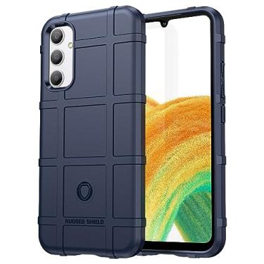 Imagem de IDEWEI Capa para Samsung Galaxy A34 5G, fibra de carbono refinada, anti-queda, anti-impressões digitais, proteção integral. A capa do telemóvel é compatível com Samsung Galaxy A34 5G