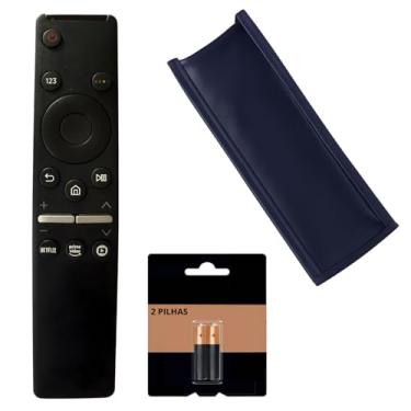 Imagem de Controle Remoto Compatível Para TV Samsung Smart LCD LED 4K UHD Teclas De Atalho Para Apps Com Capa Protetora E Pilhas Inclusas Não Precisa Configurar Pronto Para Uso