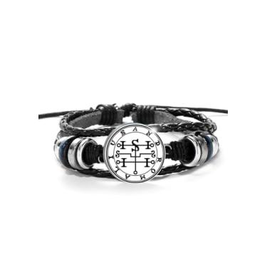 Imagem de Pulseira Unissex Sigilo de Andromalius o Poderoso e Grande Fidalgo do inferno Ajustável