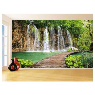 Imagem de Papel De Parede 3D Paisagem Cachoeira Florestas 3,5M Nch256 - Você Dec