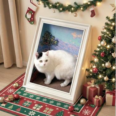 Imagem de PETKARAY Moldura para casa de gato com papelão arranhador