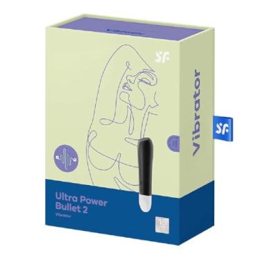 Imagem de Mini Vibrador SF Ultra Power Bullet 2 – 12 Modos – Ponta Achatada – Estimulação Clitoriana – Silicone Médico – Impermeável (Preto)