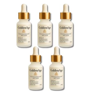 Imagem de Kit Sérum Facial GoldenAge Revitalização, Suavidade E Cuidado Diário Da Pele - 5 Unidades