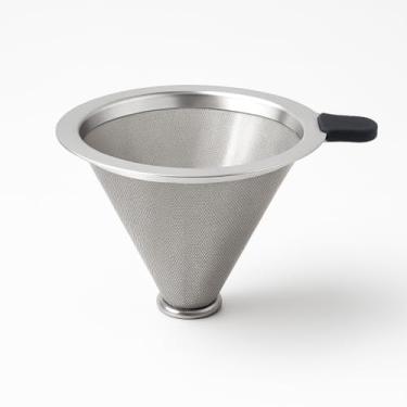 Imagem de Filtro de Café Reutilizável em Aço Inox Coador Cônico com Malha Fina Permanente Coador de Inox Peneira de Aço Durável e Sustentável, Sem Uso de Papel, Econômico e Ecológico, Fácil de Usar e Limpar