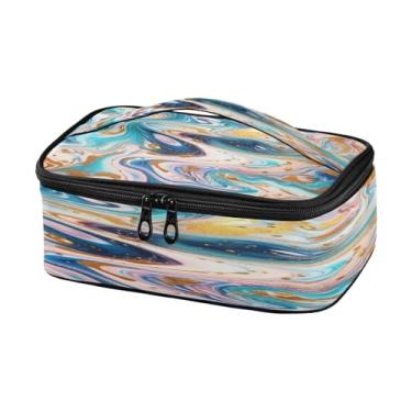 Imagem de GUIJI Lancheira térmica de mármore Gilt, lancheira à prova de vazamento para mulheres e homens, lancheira portátil para trabalho, piquenique, viagens