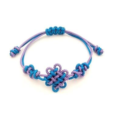 Imagem de Pulseiras de amizade com nó para mulheres, pulseira de cordão azul, joias de proteção, presentes de Natal, presentes de amizade para mulheres, dia dos namorados, Medium, Latão, Sem Pedra Preciosa