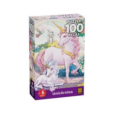Imagem de Quebra-cabeça 100 peças Unicórnios