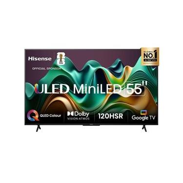Imagem de Smart TV 55" UHD 4K Mini LED Hisense 55U6N Google TV, Processador com AI, HDR10+, Dolby Atmos, Sports Mode, Game Mode Plus e Compatível com Alexa