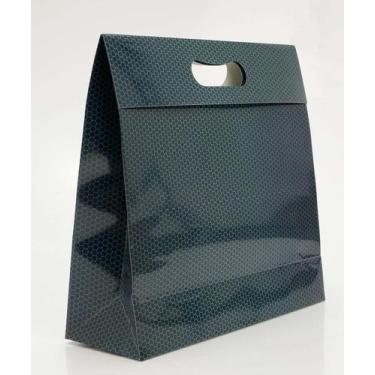 Imagem de Embalagem Presente Sacola Estampa Geométrica Marisa-05127, UN, Preto