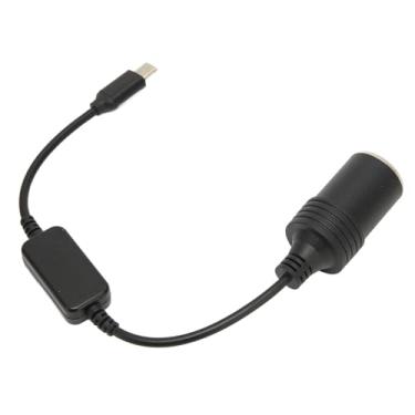 Imagem de SUNGOOYUE Adaptador de Isqueiro Usb C para Carro, Conversor de Energia de 5v a 12v, Liga de Alumínio de Pvc Preto, Comprimento de Cabo de 11,8 pol., Saída Máxima de 12w