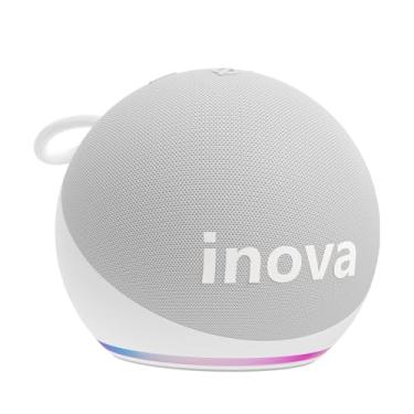 Imagem de Caixa de Som, INAVA, Melhor Alto-Falante Portátil Bluetooth com Som até Hoje, Graves e Agudos Surround 360°, 20 Horas de Duração da Bateria - Compatível com Alexa (Branco)
