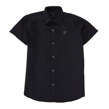 Imagem de Camisa Social De Botão Infantil Ogochi Juvenil Verão Manga Curta Menin