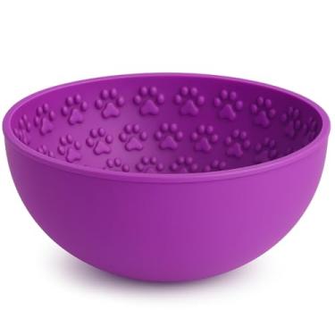 Imagem de Comedouro lento e Tapete de Lamber LickLoop Tigela Patinha Nyp 2in1 Para Cães e Gatos (Roxo)