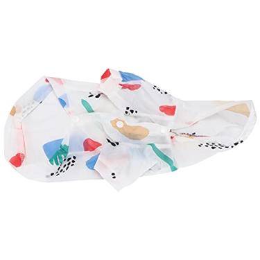 Imagem de Zopsc Roupas Solares para Cães Roupas de Poliéster à Prova de Sol para Animais de Estimação Com Estampa de Frutas, Design de Punho Elástico, Protege contra Queimaduras Solares, Ideal para Atividades