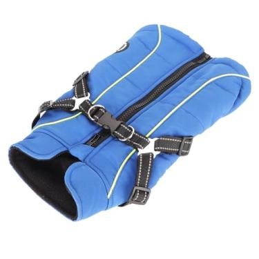 Imagem de Ymiko Jaqueta Quente à Prova d'água para Cães Com Acabamento Refletivo, Casaco de Arnês de Inverno Espesso para Cães Pequenos, Médios e Grandes, Agasalhos para Animais de Estimação para Caminhadas