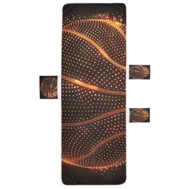 Imagem de STAYTOP Linda capa de toalha de cadeira de basquete dourada, capa macia para espreguiçadeira, capas de cadeira de praia com bolsos para jardim ao ar livre, pátio, pátio, banhos de sol, gramado, 215 x