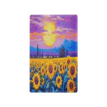 Imagem de Wassud Um campo de girassóis placa de cobertura de interruptor de luz, 1 capa de tomada em branco placa de parede decorativa decoração de casa sala de estar quarto