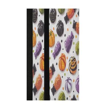 Imagem de STAYTOP 2 peças de capas de maçanetas de geladeira de abóbora e doces de Halloween, capas de maçaneta para geladeira e forno de micro-ondas, mantenha seu aparelho de cozinha limpo de gotejamentos