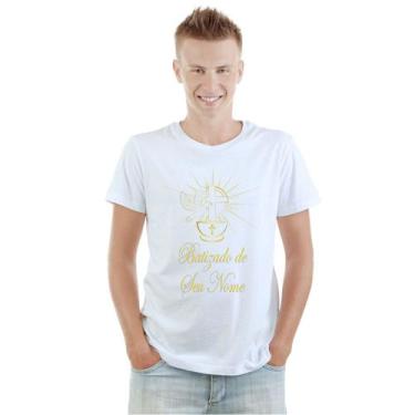 Imagem de Camiseta Batizado Batismo Evento Igreja Camisa Personalizada Blusa Adu
