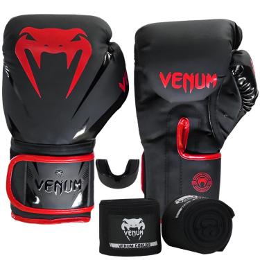 Imagem de LUVA BOXE MUAY THAI KICKBOXING NEW IMPACT EVO RED l BANDAGEM l PROTETOR BUCAL l VENUM-Unissex