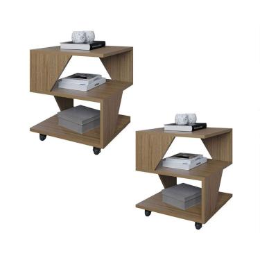 Imagem de Kit com 2 Mesa de Cabeceira Spin para Quarto Casal Poquema