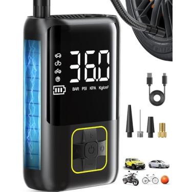 Imagem de Compressor de ar portátil, bomba de ar sem fio para pneus de carro, acessórios de carro 150PSI com luz LED para carros