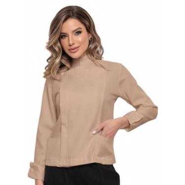 Imagem de Dolma Chef Feminina com Zíper Nude Camila - gardenia jalecos, M