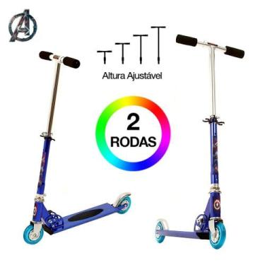 Imagem de Patinete Capitão América Infantil Meninos de Duas Rodas Azul - DM Radi