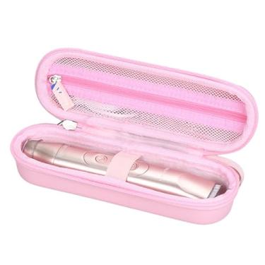 Imagem de Capa para aparador de biquíni Akunbem 2 em 1 aparelhos de barbear elétricos para mulheres - Bolsa protetora rígida para transporte de viagem (apenas capa) (rosa)