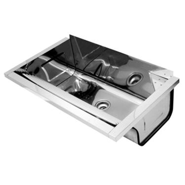 Imagem de Tanque Reto De Parede De Inox 47l Cromado - Docol