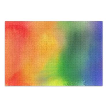 Imagem de Colorful Rainbow Adult Puzzles, 1000 Piece Jigsaw Puzzles, Interlock Perfectly, Home Decor Gift Party for Men Women