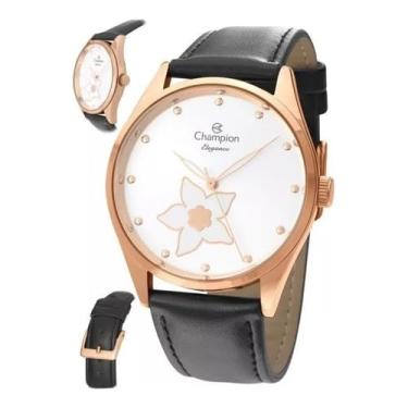 Imagem de RELOGIO CHAMPION ANALOGICO PRATA COURO PRETO CN24342Z