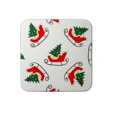 Imagem de Ladrilho Decorativo de Cerâmica Natal e Ano Novo Estampa Retrô