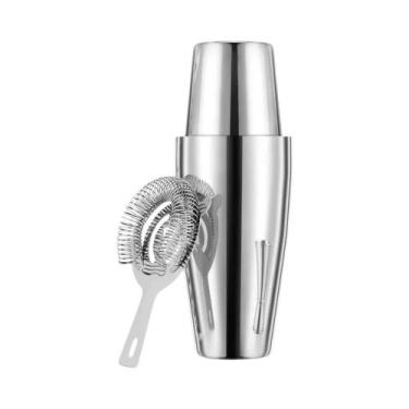 Imagem de Conjunto De Coqueteleira Profissional De Aço Inoxidável Boston 4/5 Peç