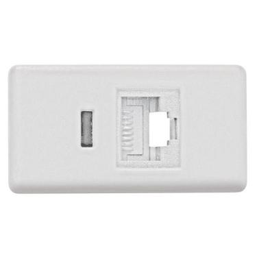Imagem de Módulo para Tomada de Telefone Rj 11 Branco - Tramontina